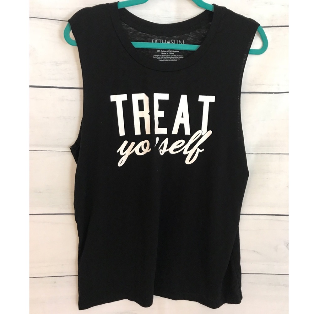 Treat Yo’ Self sleeveless back tee